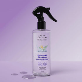 Bare Anatomy bottle on bathroom counter in daily hair routine