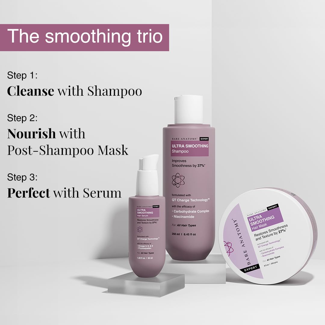Bare Anatomy shampoo on bathroom shelf for everyday styling routine