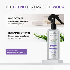 Bare Anatomy spray applied to scalp for nourishing root care