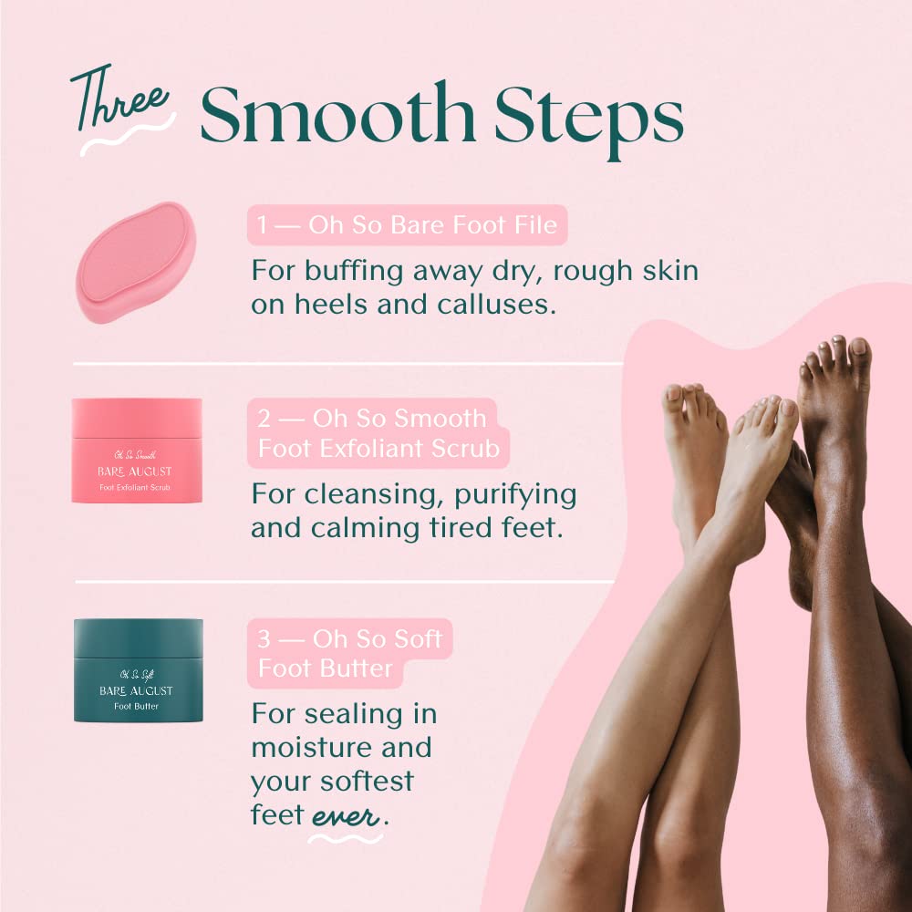 Bare August in-shower use heel scraper demonstrating quick rinseability and wet-use convenience