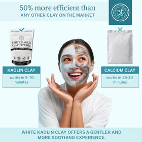 Bare Essentials Living clay mixed into a face mask bowl for gentle skincare