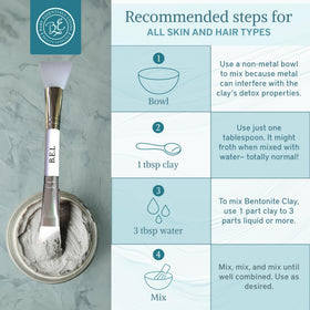 Bare Essentials Living clay added to bathtub illustrating relaxing detox soak