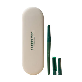Barefaced front view showing compact razor and benefit of precise grooming