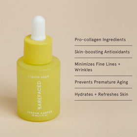 Barefaced serum texture drop highlighting smooth emulsion and quick absorption