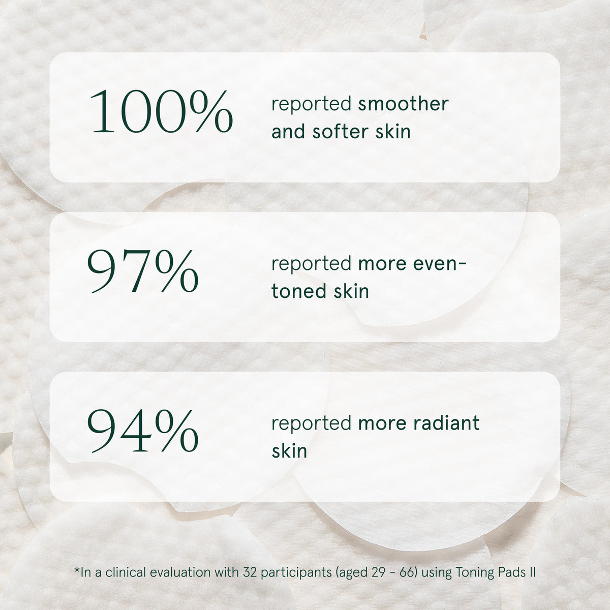 Hand holding a Barefaced pad to show scale and single-use hygiene benefit