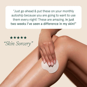 Barefaced pad in hand demonstrating oversized scale for body use