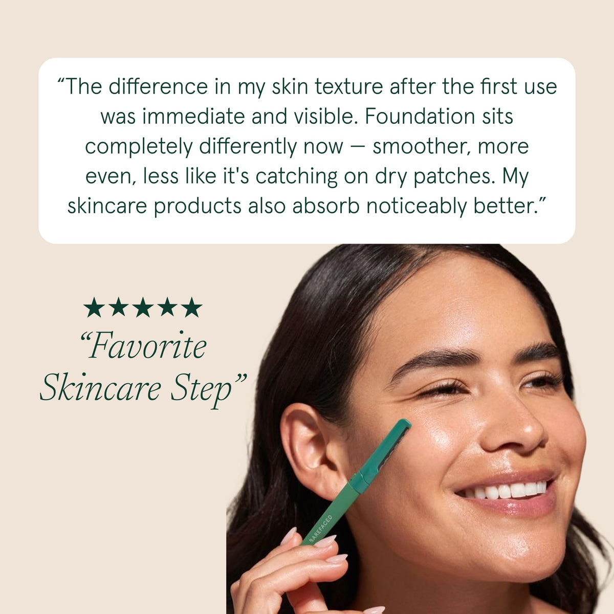 Barefaced razor placed beside travel kit for portable skincare benefit