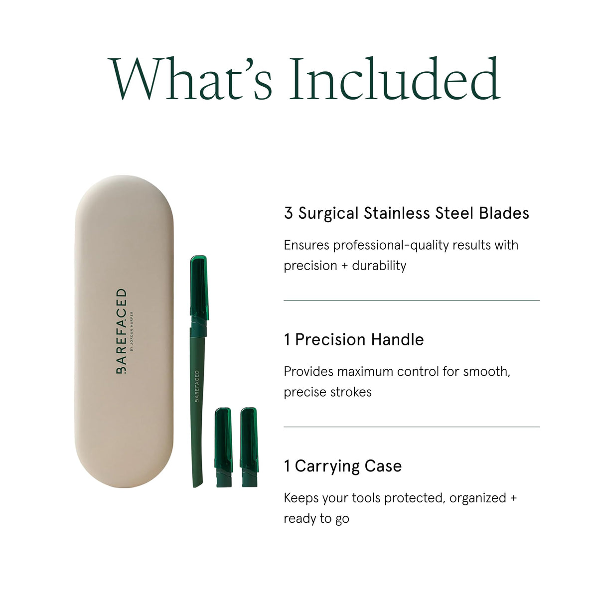 Barefaced stainless steel blade close-up highlighting clean, effective cutting
