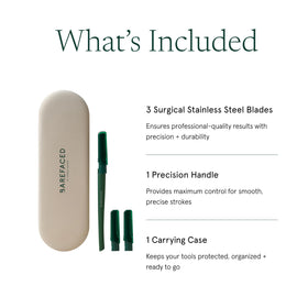 Barefaced stainless steel blade close-up highlighting clean, effective cutting