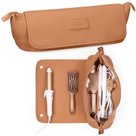 BAREFOOT CARIBOU front pouch view showing compact organizer and magnetic closure benefit