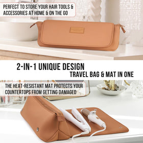 BAREFOOT CARIBOU heat-resistant mat holding warm iron protecting counter surfaces
