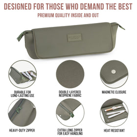 BAREFOOT CARIBOU pouch inside carry-on luggage for easy travel