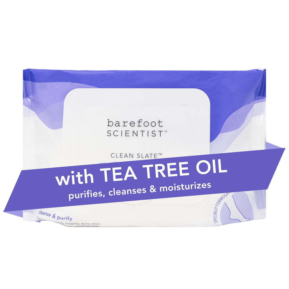 Barefoot Scientist front packaging showing resealable pouch and clean-feet benefit
