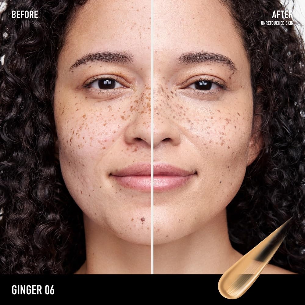 bareMinerals application on cheek with fingertips demonstrating easy use