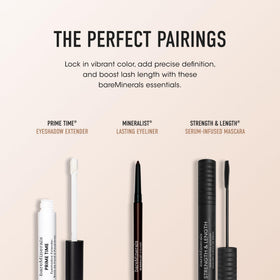 bareMinerals in a makeup bag lifestyle scene showing portability and everyday use