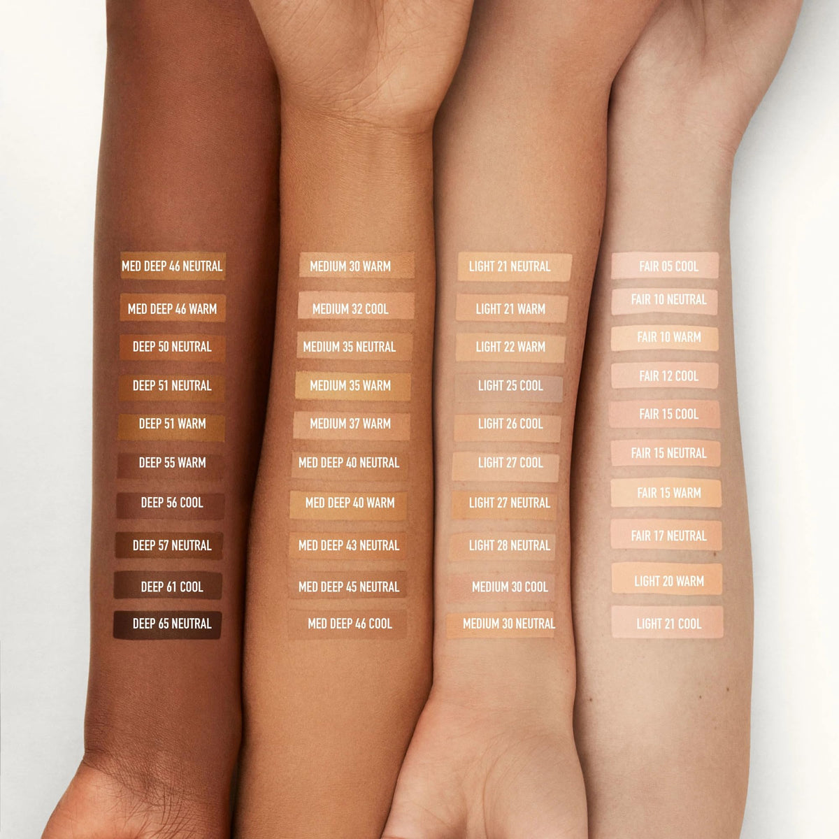 bareMinerals foundation being blended with brush for smooth coverage