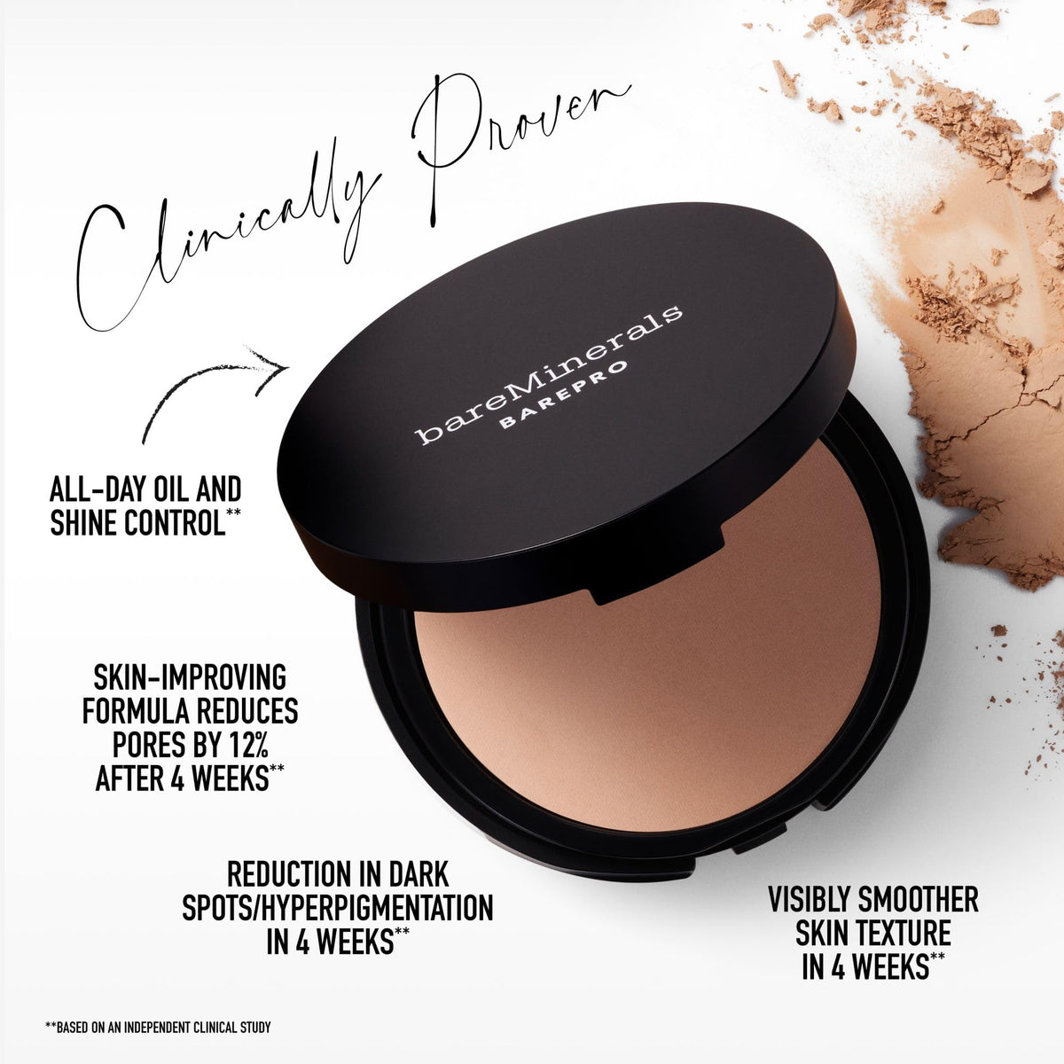 bareMinerals close-up of powder texture highlighting smooth blendability