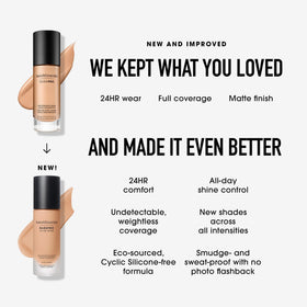 bareMinerals single drop of foundation demonstrating weightless consistency