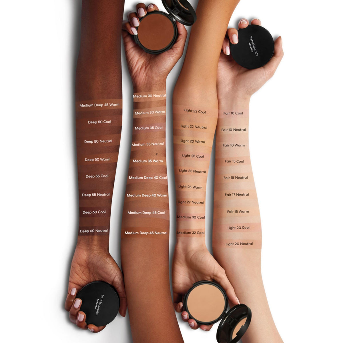 bareMinerals compact held in hand illustrating pocket-friendly size