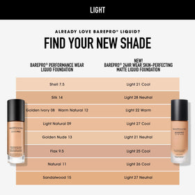 bareMinerals model wearing foundation for natural matte look benefit