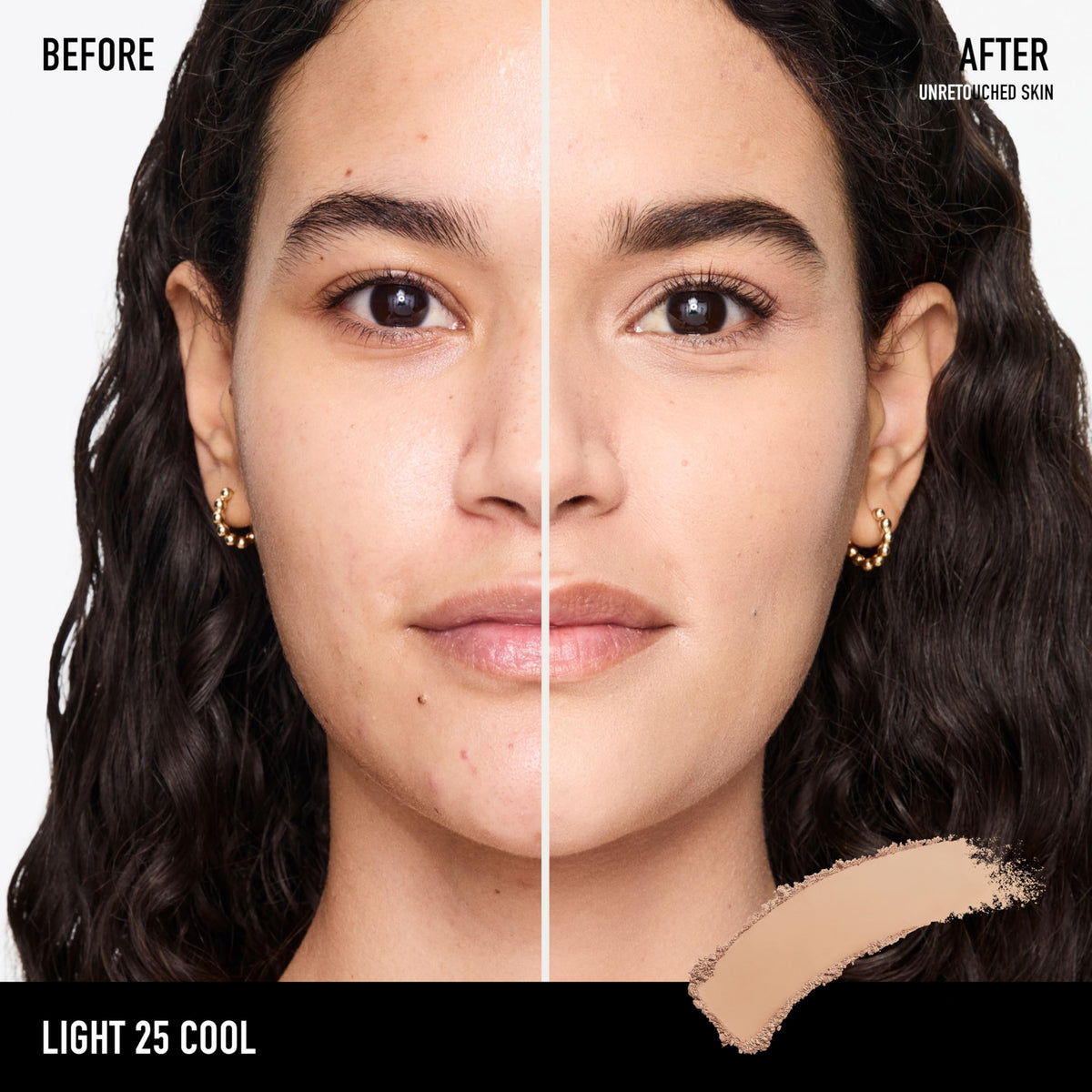 bareMinerals close-up of powder texture highlighting smooth, blendable finish for skin