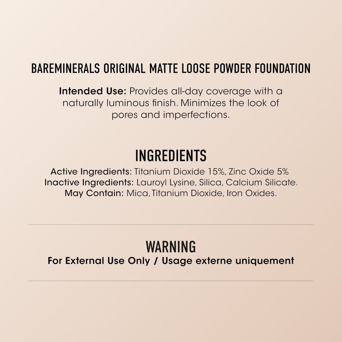 bareMinerals before and after comparison showing reduced shine and smoother look
