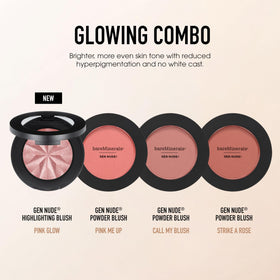 bareMinerals blush inside a makeup bag staged for lifestyle use showing everyday cosmetic versatility
