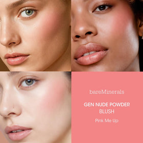 bareMinerals close-up of powder texture highlighting silky, talc-free finish for smooth blendability