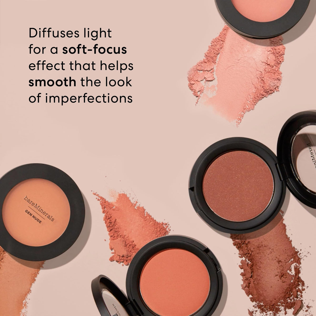 bareMinerals swatch of Pink Me Up on wrist showing buildable, natural color payoff