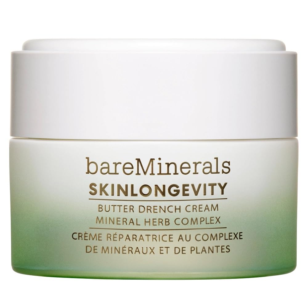bareMinerals jar front view showing product and branding, highlights rich hydration