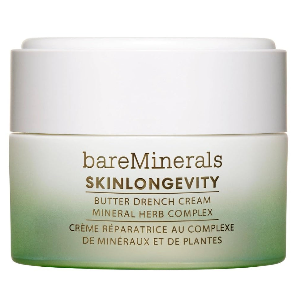 bareMinerals jar front view showing product and branding, highlights rich hydration