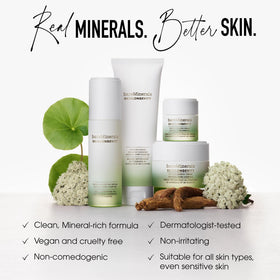 bareMinerals cream as part of nighttime routine on nightstand, suggests restorative hydration