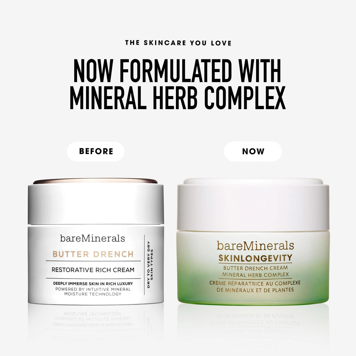 bareMinerals jar in hand for scale, indicates generous size and travel-friendly benefit