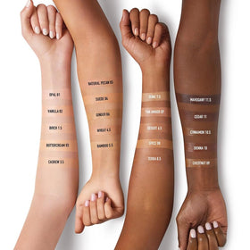 bareMinerals ingredients label highlighting squalane and hyaluronic acid benefits