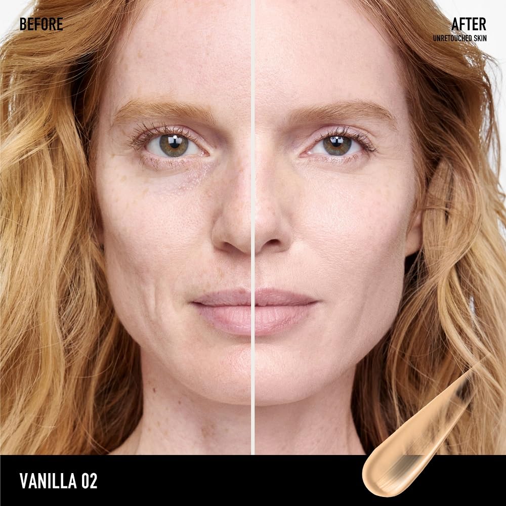 bareMinerals dispensing product from tube to fingertip for quick application