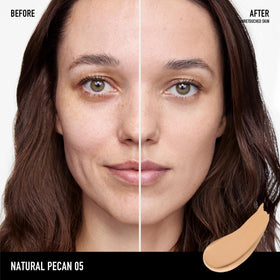 bareMinerals pump dispenser with texture visible for easy blending benefit