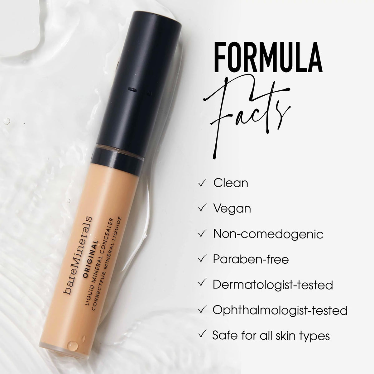 bareMinerals concealer inside a makeup bag lifestyle shot showing travel-friendly size and everyday convenience