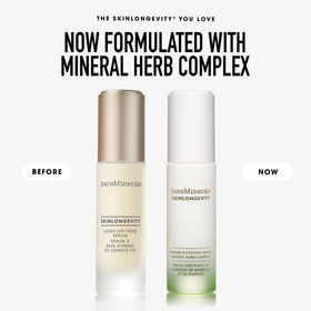 bareMinerals styled flatlay on shelf highlighting everyday use and aesthetic appeal