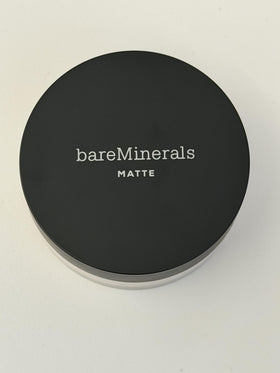 bareMinerals before and after face comparison showing reduced shine