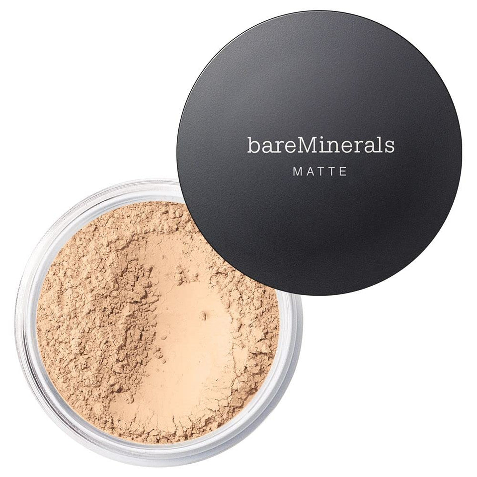 bareMinerals jar front view showing shade 03 Fairly Light and matte finish