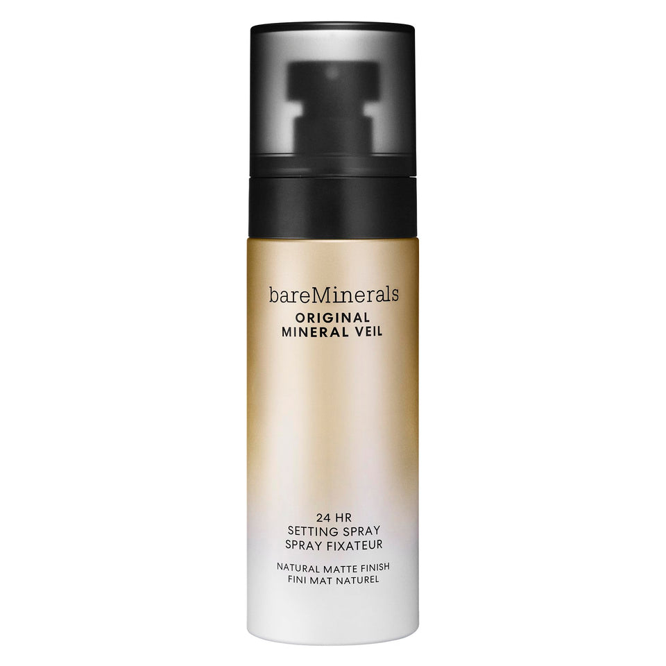 bareMinerals front bottle photo showing packaging and matte finish benefits