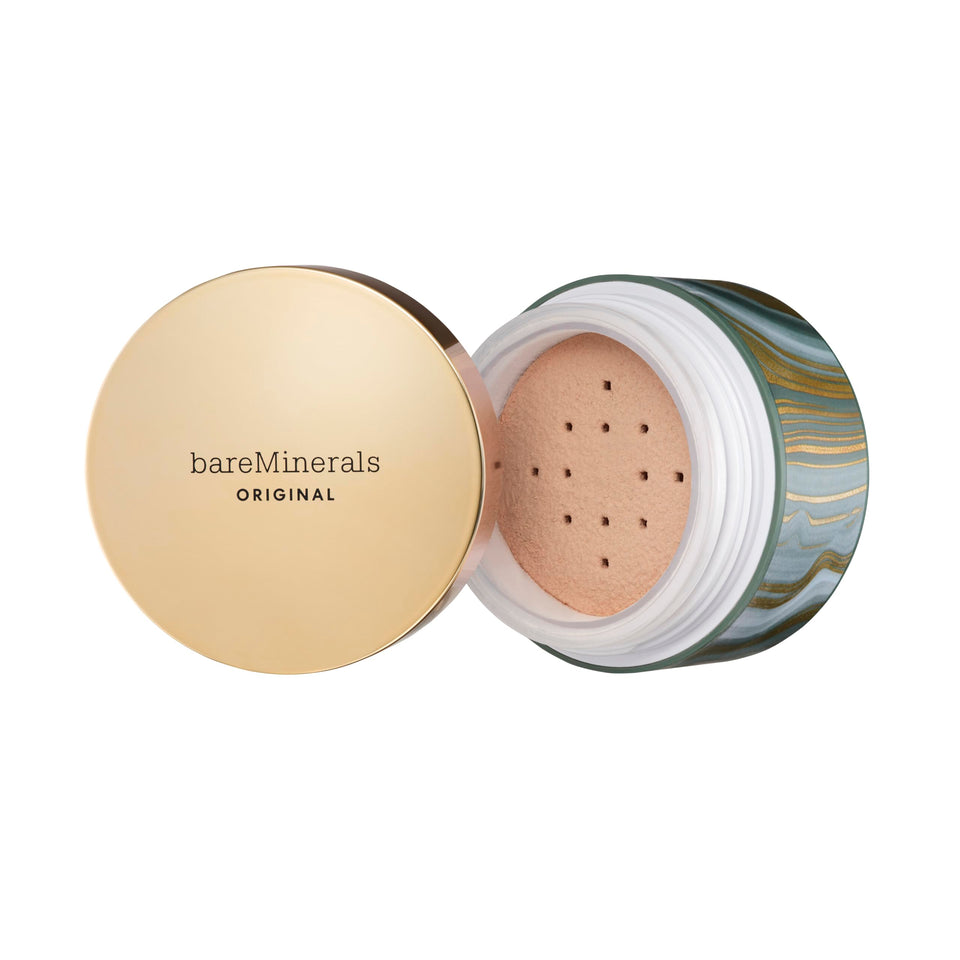 bareMinerals front packaging showing holiday deluxe size and value