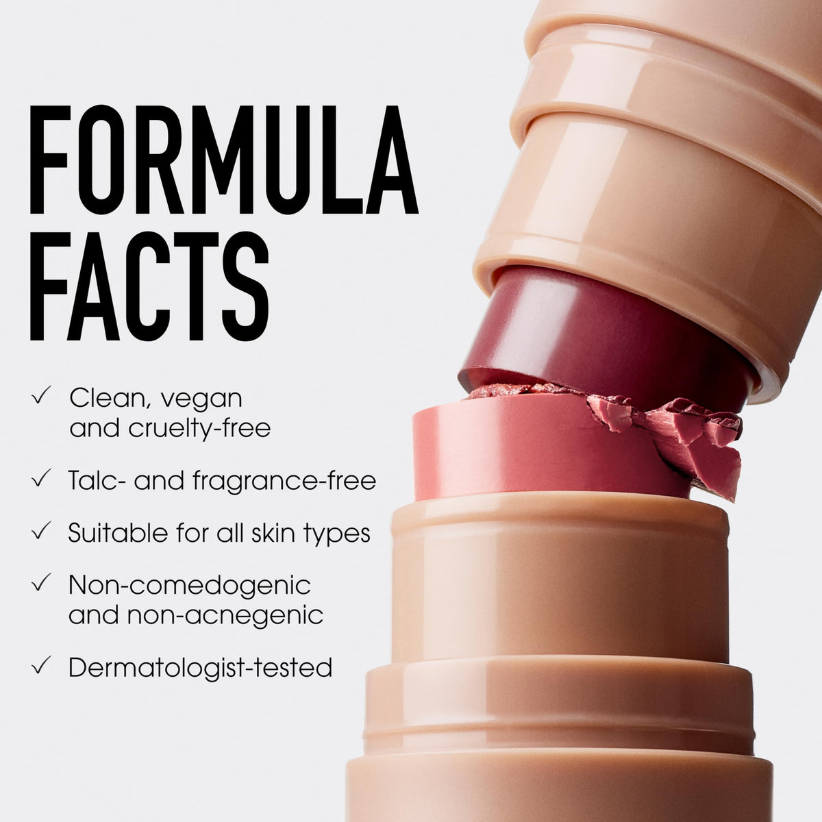 bareMinerals ingredients label with acai palm noted for moisture support