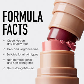 bareMinerals ingredients label with acai palm noted for moisture support