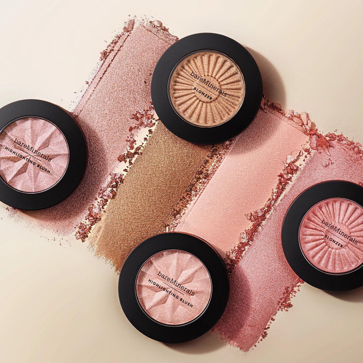 bareMinerals product styled on vanity conveying everyday luminous makeup
