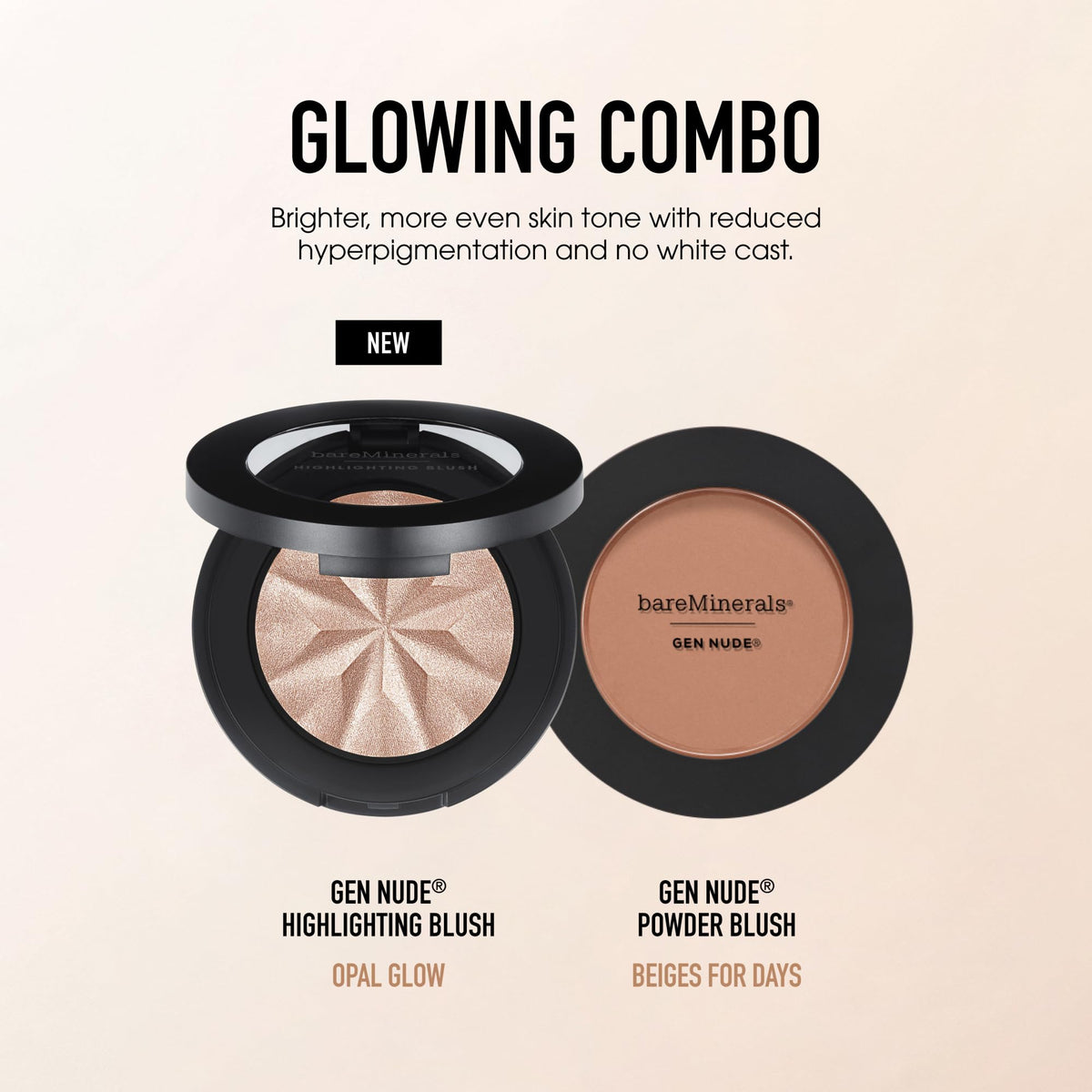 bareMinerals sweep on eyelid showing soft luminous wash for eyes