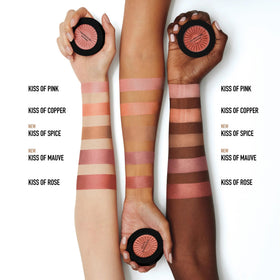 bareMinerals arm swatch of Kiss of Copper demonstrating wearable bronzy-rosy tone