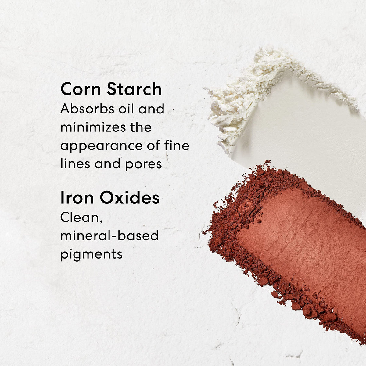 bareMinerals close-up label showing vegan and cruelty-free icons, reassurance benefit