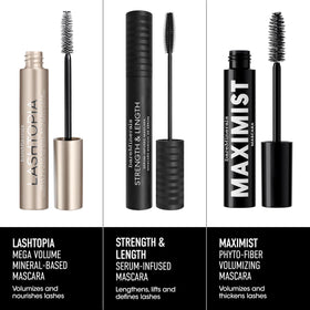 bareMinerals mascara on bathroom counter showing everyday routine benefit