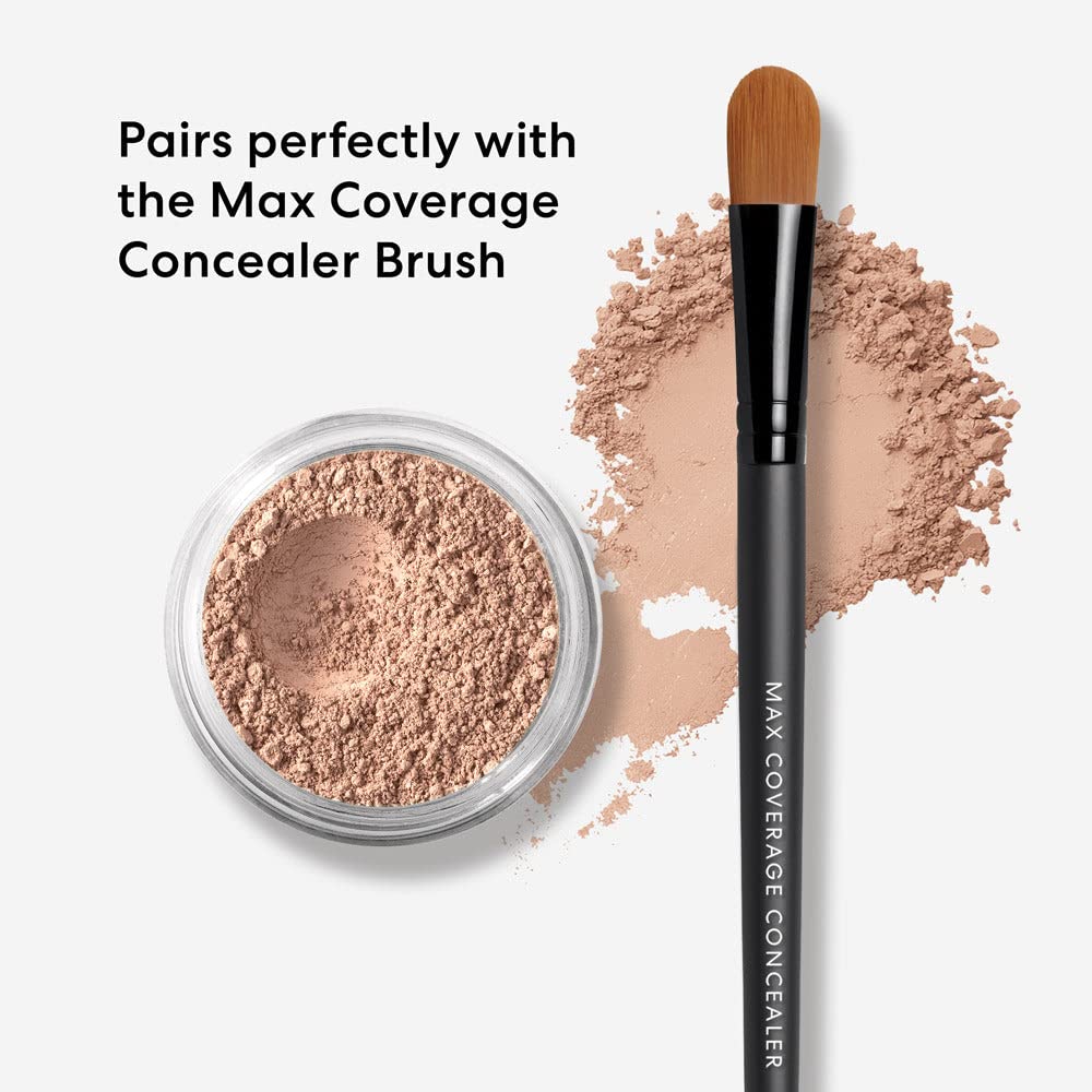 bareMinerals concealer applied with brush demonstrating precise coverage and natural look